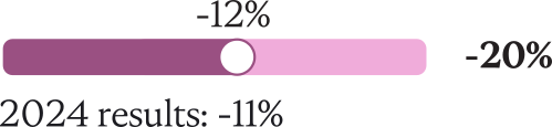 -12%; -20%; 2024 results: -11%