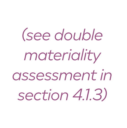 (see double materiality assessment in section 4.1.3)